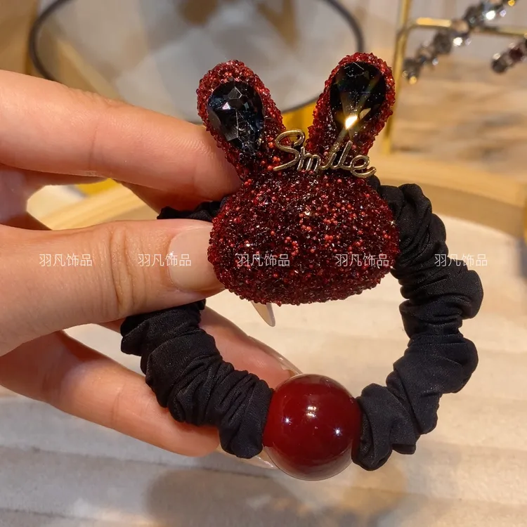 羽凡原创2676甜美风女皮筋发饰可爱发圈朋克风发绳头绳秋冬日韩