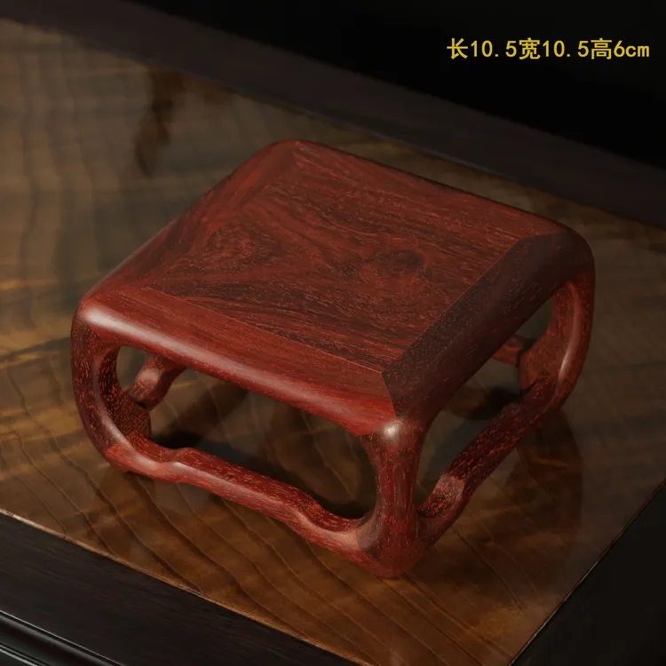 【高品质】印度小叶紫檀明式精工方形底座檀香紫檀