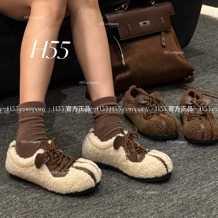 【马哥同款】H55女鞋天使女仆|触冬心弦的那一刻的小棉鞋4cm18-2888