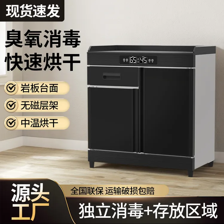 海亦独立双室消毒烘干餐具存放一体消毒柜家用餐边柜收纳柜