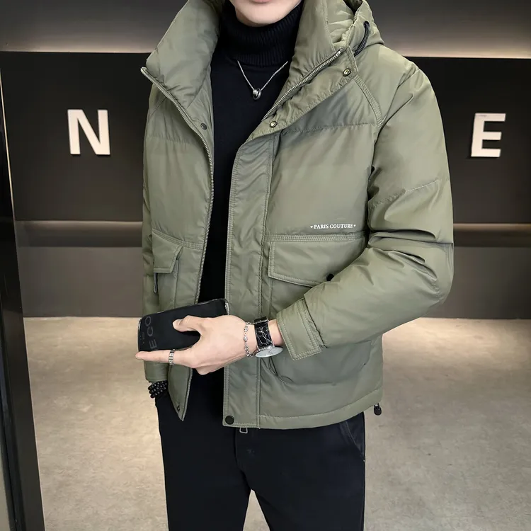 啄木鳥男士冬季新款休闲长袖棉衣棉服外套保暖夹克加厚连帽防寒服