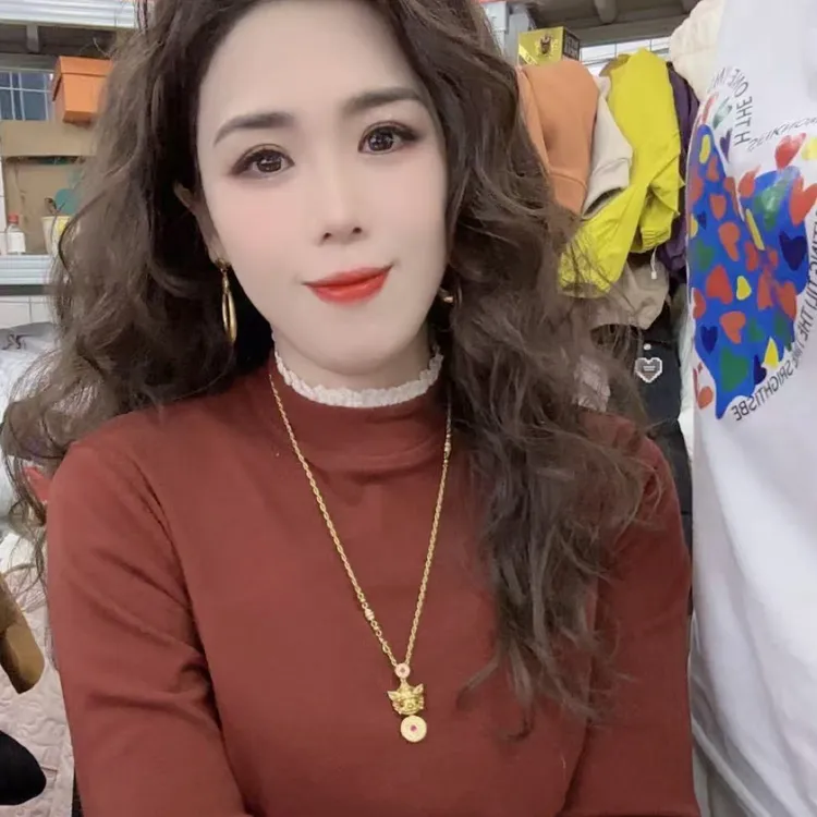 2025年新款立领蕾丝花边打底衫上衣2210