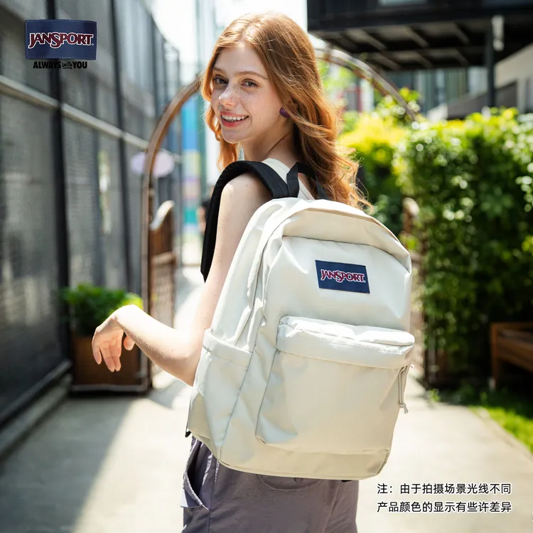 JanSport25年新款奶漾女学生书包轻便户外双肩背包通勤电脑背包