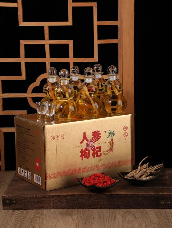 【玻璃瓶】福禄寿人参枸杞酒纯粮酿造42度52度