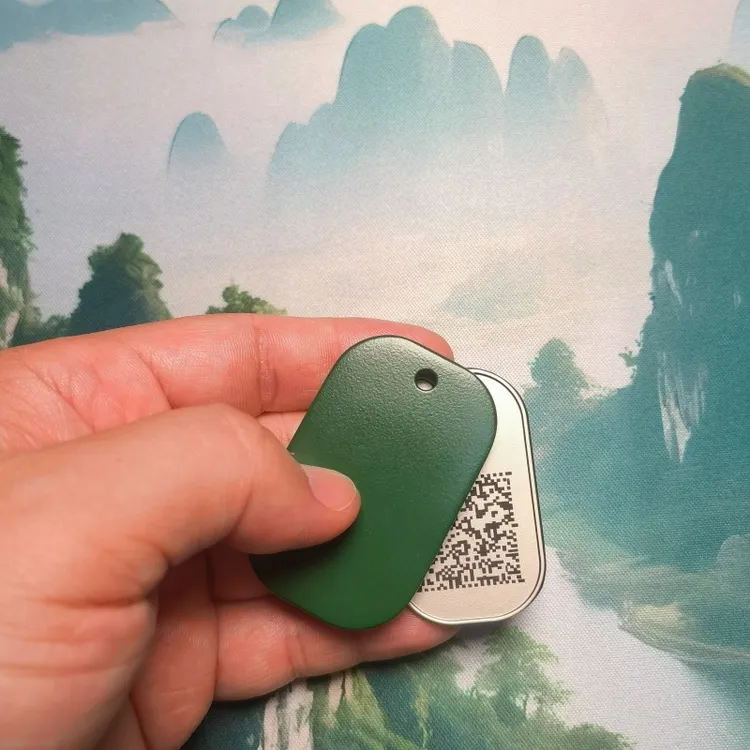 高端定制金属身份牌姓名牌信息识别狗牌含二维码主副牌绿壳NFC