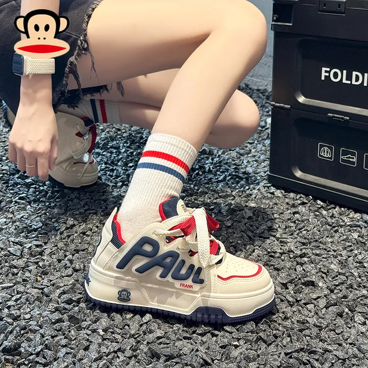 大嘴猴爆款情侣鞋美式潮鞋百搭休闲撞色男款秋季运动厚底运动板鞋