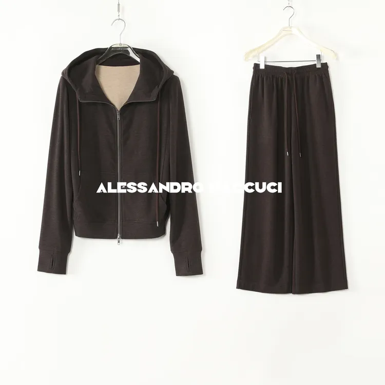 AP洛哥53183KV/53102TW【棉花糖套装】丝羊绒混纺外套/松紧腰裤子