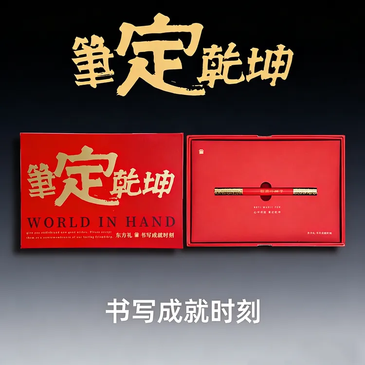 原创设计笔定乾坤签字笔中性笔定制刻字高档礼品笔考试礼物