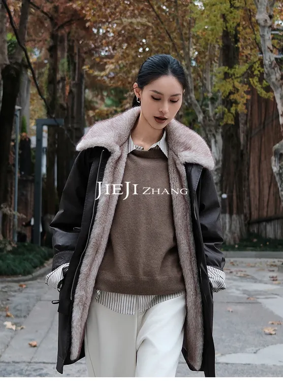 【JIEJI ZHANG】高级定制秋冬时尚百搭鹅绒服351211