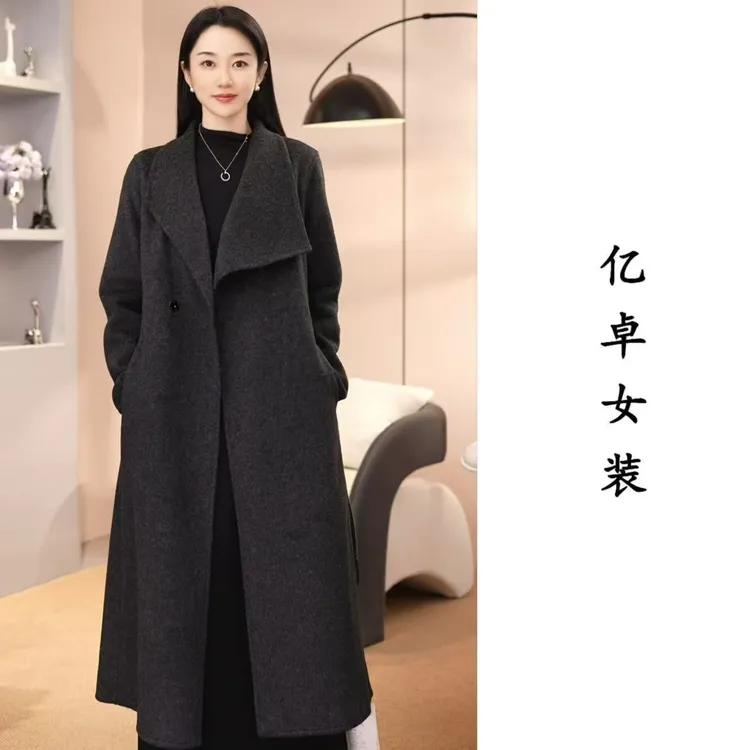 极简修身显瘦经典羊毛大衣！静奢风复古保暖双面绵羊毛呢子大衣