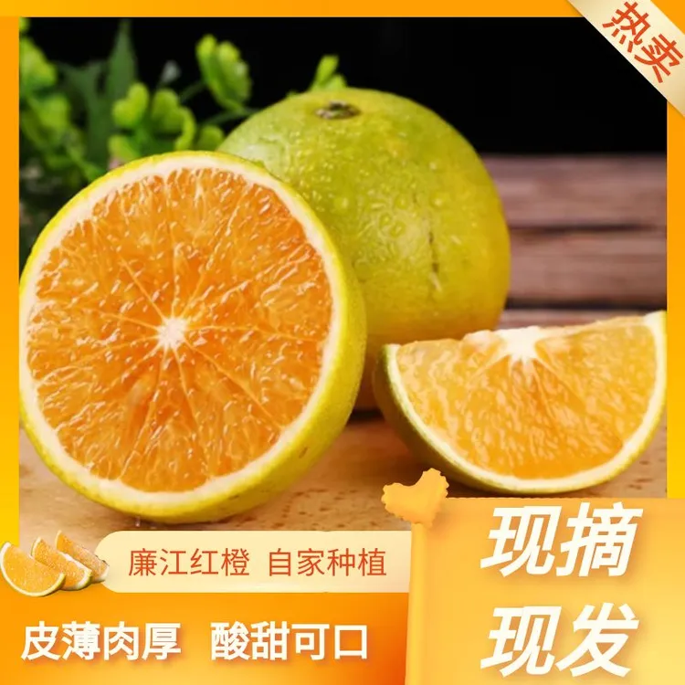 广东廉江红橙肉酸甜新鲜现摘多汁橙子鲜甜皮薄
