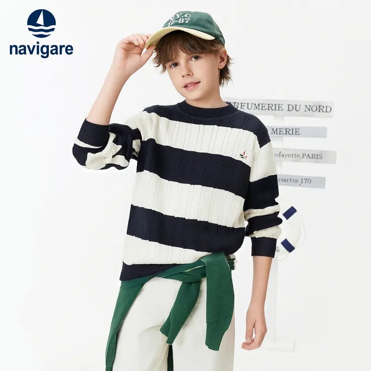 Navigare意大利小帆船童装男童毛衣2025年秋季新款NVG2503503YFA