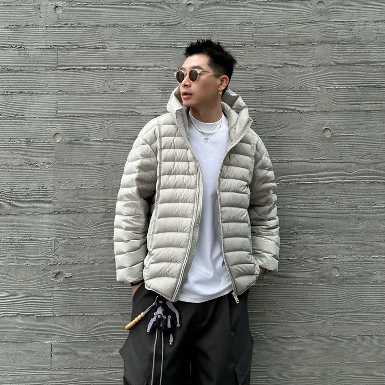 DUIZHI/对质云朵泡芙排骨秋冬轻量化户外通勤连帽羽绒服派克服