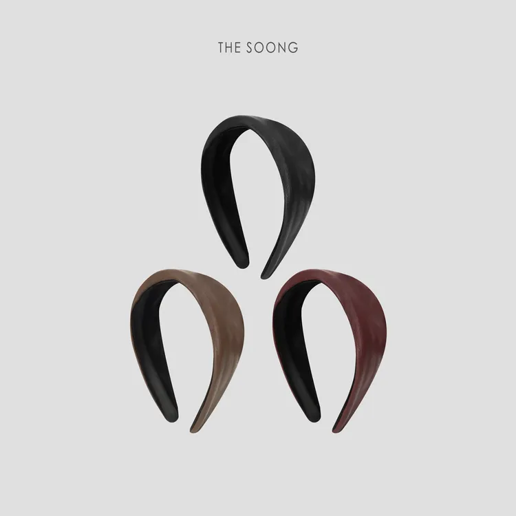 THESOONG|经典柔软奢感纯羊皮百搭宽边发箍HWZB7725