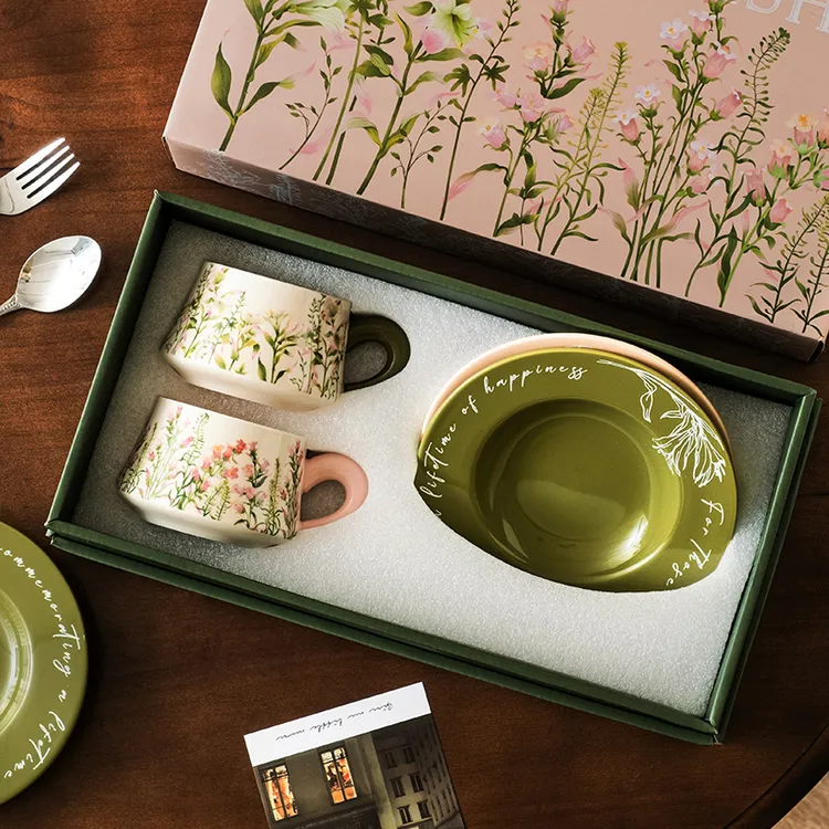 摩登主妇咖啡杯碟高档精致情侣对杯乔迁结婚新婚礼物套装陶瓷杯子