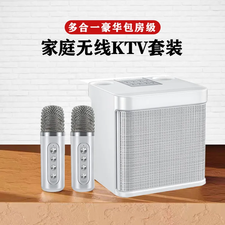 5.2单喇叭神器蓝牙音箱专业唱歌方式K歌3D环绕麦克风家用音响套装