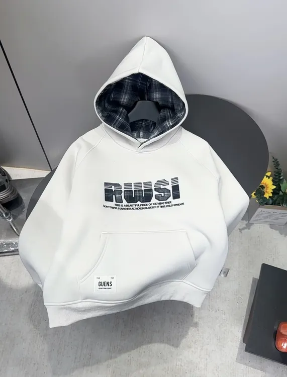 男童加绒卫衣6-12岁潮款连帽中大童冬款加厚女童潮流儿童打底上衣