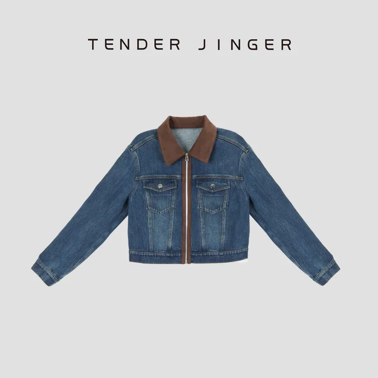 Tender Jinger【黑标】土耳其撞色牛仔短外套T53FYY021Y