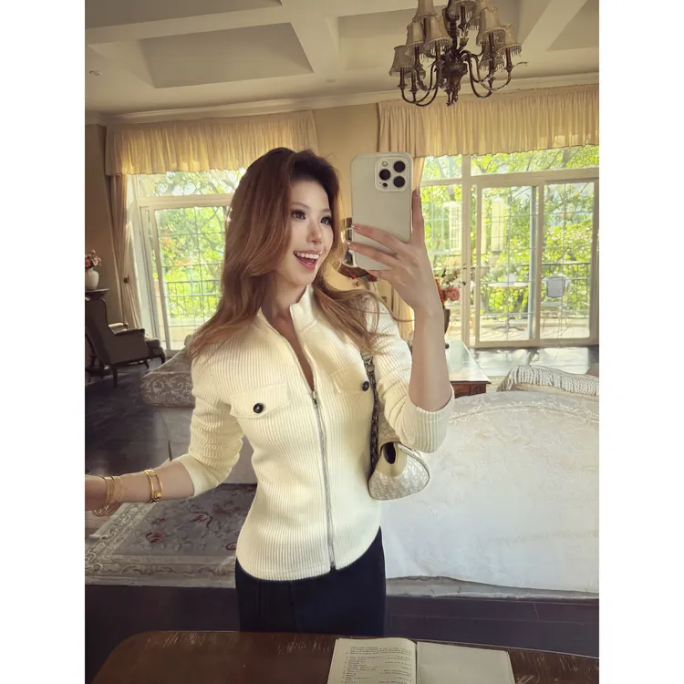 Lekii 气质百搭小立领显瘦遮肉收腰外套女秋冬休闲外套KXD10510