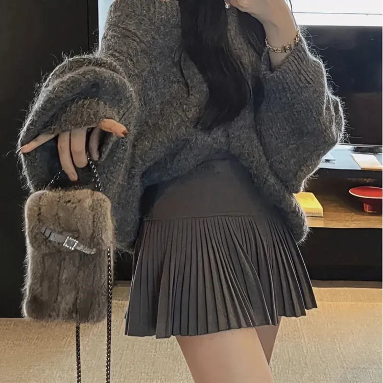 【升级版】半身裙女秋冬2025新款JK裙复古高腰伞裙百褶A字半裙短裙