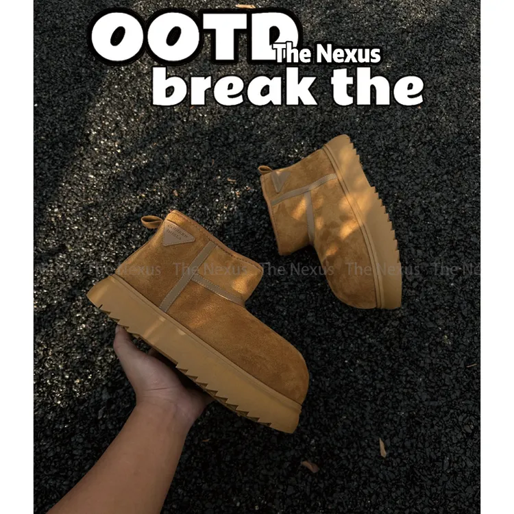 The Nexus Footwear‘’卡皮巴拉‘’小奶包大头墩墩鞋雪地靴冬季棉鞋