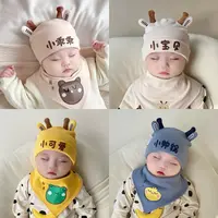 婴儿帽子秋冬季春秋薄款男宝宝女可爱婴幼儿护卤门新生儿胎帽冬季