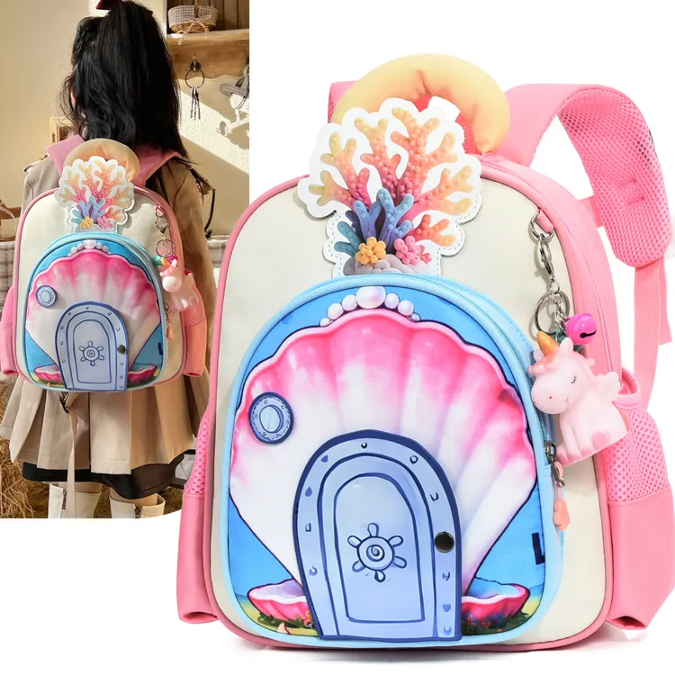 幼儿园卡通库洛米轻便书包小中大班女孩3-5岁大容量护脊双肩背包5