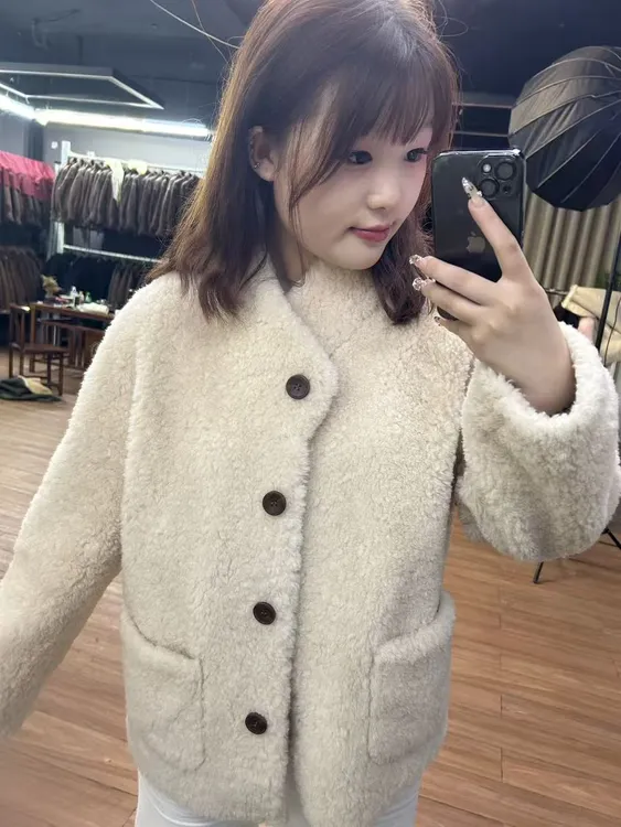 涵星蓉2025新款88869立领冬季厚款时尚女网红短款秋冬外套加厚