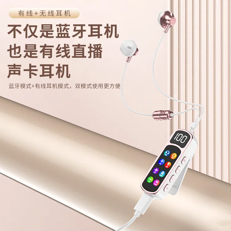【蓝牙声卡一体机】新唱歌直播蓝牙伴奏耳返混响变声暖场闪避降噪Z商品图