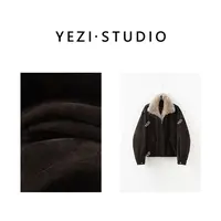 【霍格千金】土耳其混种山羊反.绒皮90白鹅绒山羊绒领外套25408090