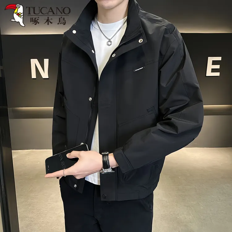 TUCANO/啄木鳥男士外套夹克春秋男装工装立领上衣新款潮牌百搭帅