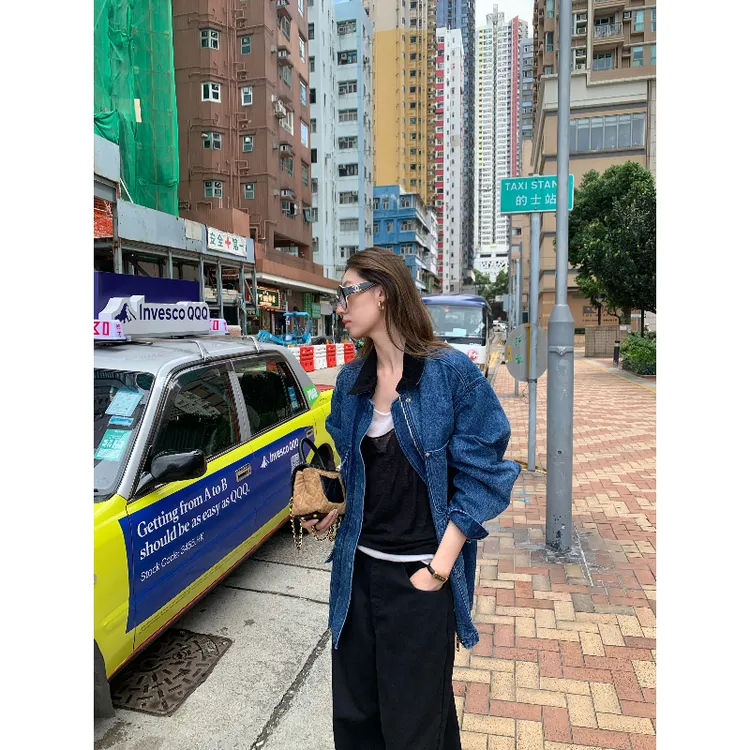 Gakee【都市宣言】 秋季气质经典设计感牛仔外套W37117GK53