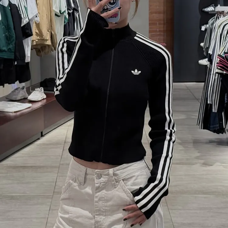 adidas/阿迪达斯三叶草女装 2025秋季新款运动服跑步休闲夹克外套