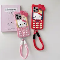 苹果|可爱KT猫电话机适用iPhone17pro手机壳卡通16防摔15挂绳软壳