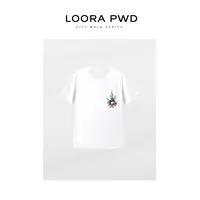 LOORAPWD/罗拉密码【鲲之梦境】【纯棉】立体织绣T恤25CJBZ0064N