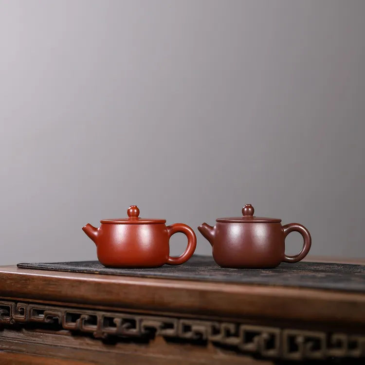 宜兴正品紫砂壶潮汕工夫茶壶个人喝茶壶平盖知音壶单人小容量100C