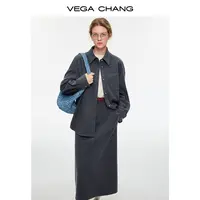 VEGACHANG【灰絮漫游】时尚套装女2025新款秋季韩系半身裙0284JQ