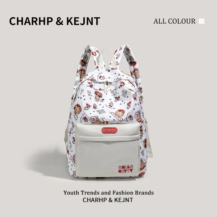 CHARHP&KEJNT官方正品联名凯蒂猫双肩包可爱kt学生书包大容量背包