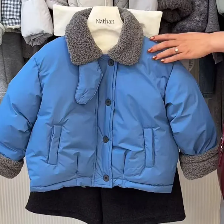 儿童韩版棉服2025冬季新款保暖宝宝加厚洋气棉衣加绒男女童外套