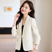 卡其色小西装外套女秋季2025新款修身气质休闲小个子女士西服上衣