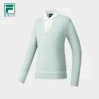  Fila/斐乐女士户外休闲运动编织衫修身内搭polo长衫A11W545403F