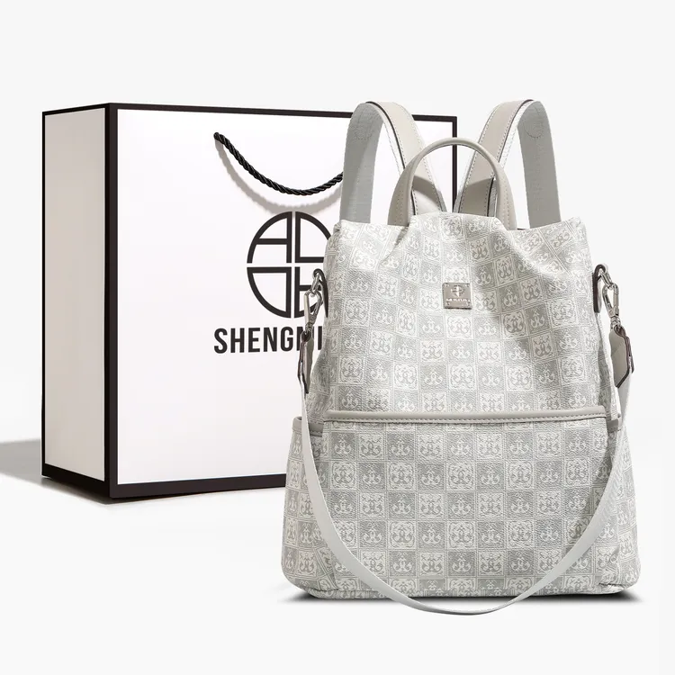 SHENGMILUO/圣米洛轻奢双肩包包女新款防盗书包百搭可单肩背包