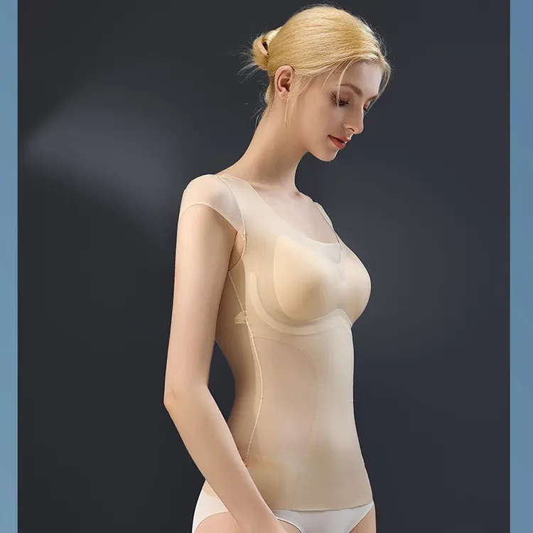 春夏薄款免穿文胸美背可拆卸乳胶修身无痕打底背心