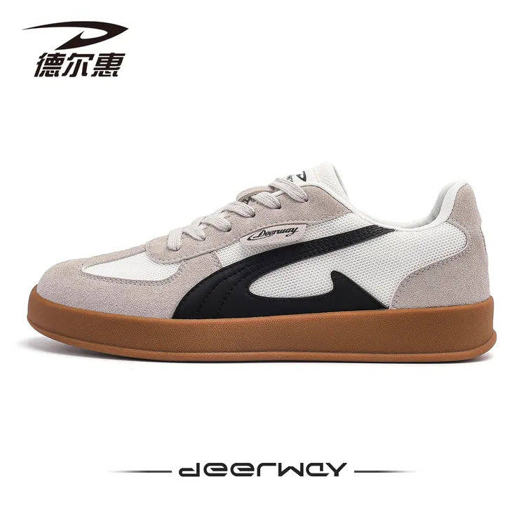 德尔惠男鞋板鞋男2025新款夏季网面透气轻便情侣款休闲软底德训鞋