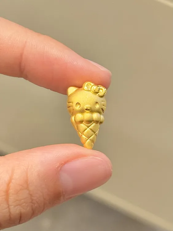 贝贝黄金 足金999 甜筒kt 素金 转运珠 102