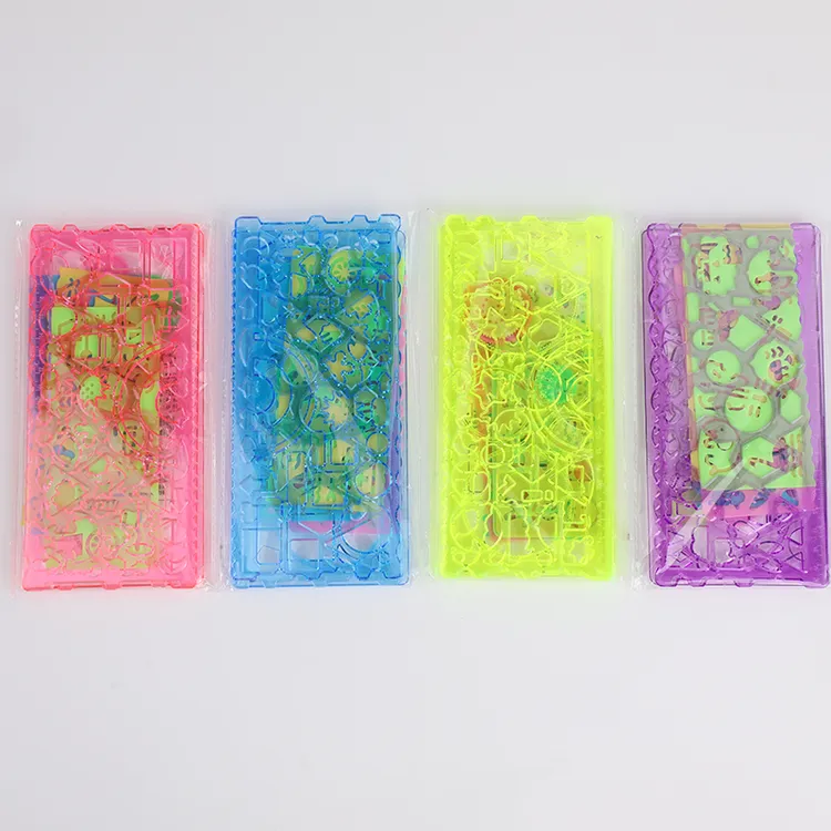 到手7件套-学生尺子手抄报神器模板尺套装画圈百变万花尺全套