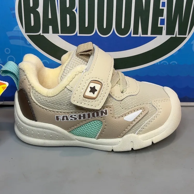 冬季加棉儿童机能关键学步鞋防滑鞋底