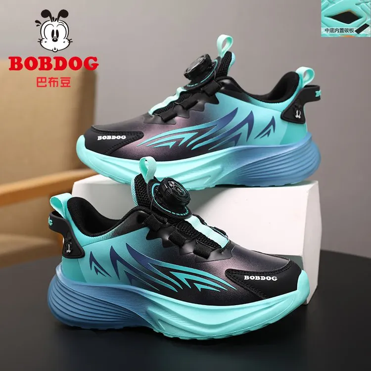 巴布豆男童碳板运动鞋中大童体考专业用鞋软底防滑跑步鞋透气网面