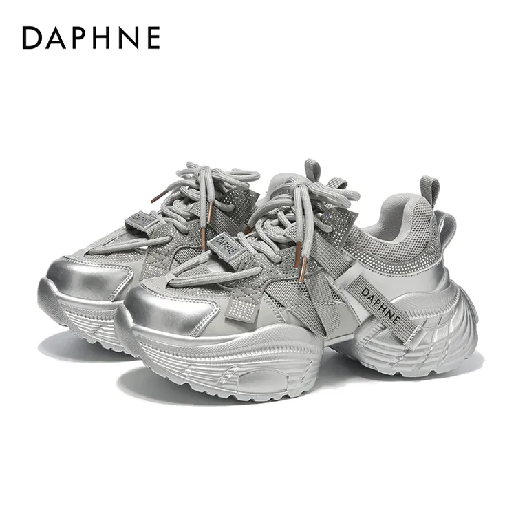 Daphne/达芙妮2025秋冬新款厚底老爹鞋女小个子增高休闲运动潮鞋