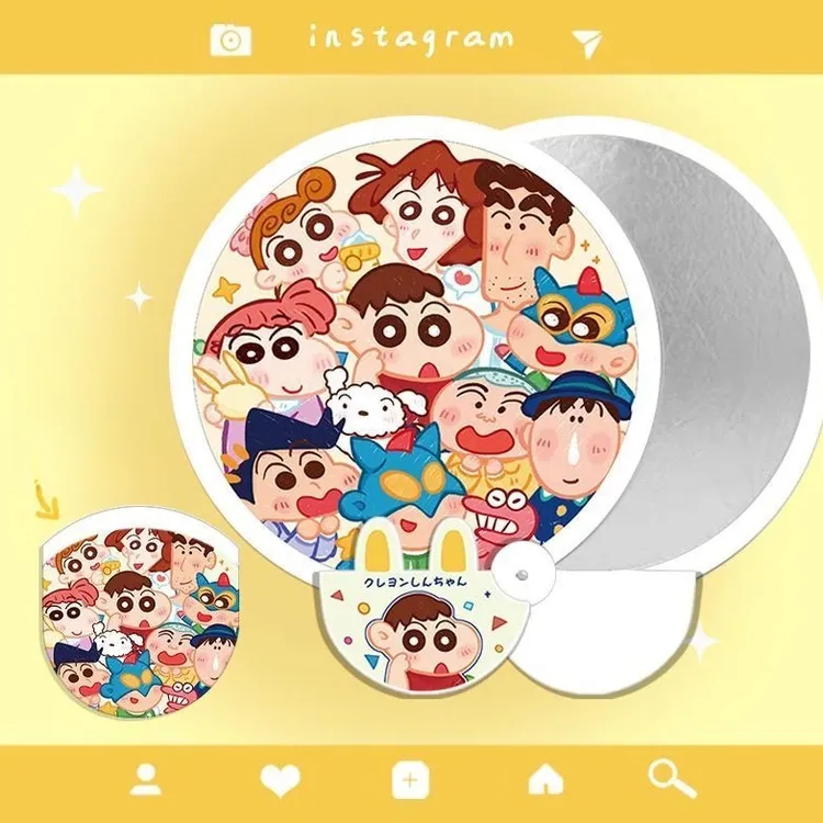 卡通自拍反光板折叠团扇随身儿童扇子夏天可爱小扇子广告扇B040